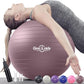 Soft Exercise ball, Anti-Burst Yoga Ball Chair Supports 2200lbs, Workout Equipment w/ Pump for Women Pregnancy, Medicine, Birthing, Physical Therapy, Stability, Excersing, Birth, Swiss, Fitness, Gym