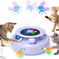 ORSDA Cat Toy, 3-in-1 Automatic Interactive Electronic Moving Ambush Feather, Fluttering Butterfly, Track Balls, USB Rechargeable Powered Smart Indoor Exercise Kicker