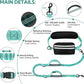 Hands Free Dog Leash, Retractable Bungee with Double Padded Handles, Waist Leash for Dog Walking, Heavy Duty Dog Leash for Medium & Large Dog, Dog Walking Accessories, Green