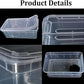 Critter Keeper 2-Pack, Cricket Cage & Reptile Feeding Box 12.59"x8.66"x5.9" Transparent Portable Plastic Snake Habitat Escape-Proof Ventilated Design for Gecko, Tarantula, Scorpion, Spider, Frog