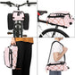MOSISO Bike Rack Bag with 2 Removable Panniers, Waterproof Bike Trunk Cooler Storage Handbag Insulated Bicycle Rear Seat Pouch, Bicycle Storage Saddle Shoulder Bag Cycling Luggage Pouch, Pink