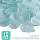 Sea Glass Block - 1LB Turquoise Frosted Sea Glass - Vase Filler and Aquarium Ornament, DIY Craft Supplies for Art, Sea Glass Decor, Beach Weddings, and Home Decor