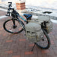 Dreamoon 50L Bike Panniers, Waterproof Bicycle Commuting Bag Saddle Bags with Rain Cover, Bike Rear Seat Bag Carrier with Reflective Trim, Cycling Organizer for Width Less Than 6.3 inches Rack (Gray)