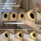Sunrise Alarm Clocks for Bedrooms, Stepless Dimmable Moon Lamp Dual Alarm Clock Wake Up Light with 12Levels Volume for Heavy Sleepers, 10 Natural Sounds with 30/60/90min Timer Night Light