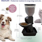 Automatic Dog & Cat Food Feeder with Water Dispenser – Smart Pet Feeder with Portion Control, OLED Display, Anti Jam Design, Battery Operated Dispenser for Medium/Large Pets - Black