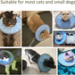 Waterproof Cat Recovery Collar, Adjustable Pet Cone Collar, Protective Cat Neck Cones to Stop Licking Wounds, Lightweight Kitten Cones After Surgery, Elizabethan E Collar for Cats, Small Dog, Puppy