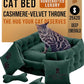 Luxury Cat and Dog Bed Chesterfield – Handcrafted Velvet Throne for Dogs | Joint Support, Calming & Temp-Regulating Comfort | Durable 5+ Years, Anti-Claw, Washable 100+ Times – S, Green