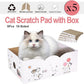 5 Packs in 1 Cat Scratch Pad with Box, Cat Scratcher Cardboard,Reversible,Durable Recyclable Cardboard, Suitable for Cats to Rest, Grind Claws and Play with Scratch Box