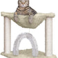 Furhaven 15.75" Tall Playground for Indoor Cats, Ft. Sisal Scratching Posts, Self-Grooming Brush, & Toy - Tiger Tough Hammock Interactive Playground - Cream, One Size