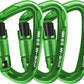 Climbing Carabiner Clips 25kN Auto Locking Carabiner, Professional Heavy Duty Large Locking Carabiner Clips for Rock/Ice Climbing Rappelling Rescue Swing etc, D Shaped, Large Size