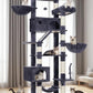 Cat Tree for Large Cats, 78.7"(200cm) Tall Cat Tower for Indoor Cats Multiple Cats with Large Top Perch, Cat Condo, Cat Hammcok, Cat Scratching Post, Dark Gray GCT031G