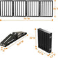 Black 37-74" Dog Gate Foldable Dog Gates for Doorways Stairs House Freestanding Pet Gate Puppy Barries 24 inches Tall
