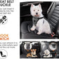 SlowTon Dog Seat Belt, Adjustable Dog Safety Belt Leash, 2 in 1 Latch Bar Attachment Dog Car Seatbelt with Elastic Nylon Bungee Buffer, Reflective Nylon Belt Tether Connect to Dog Harness (2Black)
