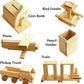 Kraftic Woodworking Building Kit for Kids and Adults, with 6 Educational Arts and Crafts DIY Carpentry Construction Wood Model Kit Toy Projects for Boys and Girls