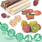 ERKOON 33PCS Bunny Chew Toys for Rabbits Teeth, Natural Rabbit Toys Apple Wood Sticks, Carrot, Timothy Grass Toys for Small Pets, Hamster, Chinchilla, Guinea Pig Dental Care and Treat Teething Toys
