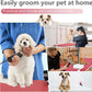 VFK 47'' Large Dog Grooming Table Stainless Steel Foldable Grooming Table for Dogs at Home Adjustable Height Arms Pet Station with Nooses, Mesh Tray, Tool Organizer