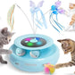 ORSDA Cat Toy, 3-in-1 Automatic Interactive Electronic Moving Ambush Feather, Fluttering Butterfly, Track Balls, USB Rechargeable Powered Smart Indoor Exercise Kicker