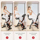 HAPBEAR Folding Exercise Bike Magnetic Foldable Stationary Bike, 3 in 1 Mode Indoor Upright Fitness Workout X-Bike with 8-Level Resistance and Arm Resistance Band, Pulse Sensor,LCD Monitor