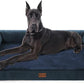 XXL Dog Bed with Bolsters, Orthopedic Dog Beds for Extra Large Dogs, Waterproof Memory Foam Dogs Beds XLarge with Removable Washable Cover, Nonskid Bottom (XX-Large,Navy Blue)