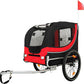 Blue-Grey Large Folding Bike Trailer for Dogs – Heavy-Duty Steel Frame, 66LB Capacity Pet Carrier for All-Terrain Cycling, Jogging & Camping Adventures!