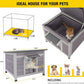 Cat House for Outdoor Cats Insulated Feral Kitty Shelter with Warm Liner for Winter Waterproof Rabbit Hutch for Bunnies,Cats