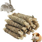 Fhiny 18 PCS Guinea Pig Chew Toys, Natural Seagrass Sweet Bamboo Molar Sticks for Teeth Bunny Chew Toys Cage Accessories for Rabbit Bunny Guinea Pig Chinchilla Hamster