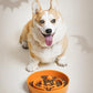 LE TAUCI Ceramic Puzzle Feeder Bowl Raised 1.5 Cup with Wood Stand for Small Medium Dog & Puppy, Fast Eating Food Dish,Pumpkin Orange
