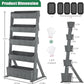 SUNYRISY 5 Tiers Vertical Raised Garden Bed Outdoor Planter Tower, Wooden Freestanding Planter Box for Planting Herbs Flowers Vegetables Backyard Patio Balcony Indoor Outdoor Gardening, Grey