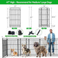 Dog Playpen Outdoor 8 Panels Heavy Duty Dog Fence 47" Height with Thick Pipe Anti-Rust with Doors Portable for RV Camping Yard, Total 18FT, 25 Sq.ft, Snowy Black