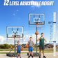 Basketball Hoop Outdoor, 4.4-10 ft Adjustable Height, Portable Basketball Hoop Goal System for Kids Teens and Adults, Weather-Resistant Heavy Base and 45 Inch Shatterproof Backboard