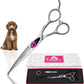 Kenchii Love Dog Grooming Scissors, 6.5 Inch Curved Balltip Shears, Dog Scissors for Grooming, Professional Pet Grooming Scissors, Safety Round Tip Shears