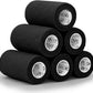 OK TAPE Self Adherent Cohesive Bandages Wrap - 6Packs, 4" x 5 Yards, Non-Woven Self Adhesive Bandage Wrap for Thumb, Finger, Wrist, Ankle, Vet Wrap Bandages Tape (Black)