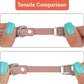 OOPSDOGGY Rolled Leather Cat Collar with Bell, Reflective Kitten Collars with Buckle Include Safety Elastic Strap - Adjustable Small Pet Collars for Boy Girl Cats (Blush)
