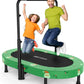 ANCHEER 56" Double Mini Trampoline for Kids, Mini Rebounder with 5-Level Adjustable Handle, Parent-Child Trampoline for Kids, Max Load 220lbs, Fun for Indoor/Outdoor