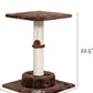 Furhaven 22.5" Tall Cat Tree for Indoor Cats, Ft. Sisal Scratching Post, Plush Ball Toy, & Busy Box Toy - Tiger Tough Scratching Post Interactive Playground - Brown, One Size