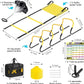 Soccer Training Equipment, Agility Speed Training Set with 20ft Speed Ladder, 12 Cones, 4 Adjustable Hurdles, Jump Rope, Parachute | Ideal for Basketball, Football Practise, for Kids, Youth, Adults