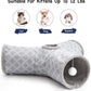 Tempcore Pet Cat Tunnel Tube Cat Toys 3 Way Collapsible, Cat Tunnels for Indoor Cats Fleece-Lined in for Warmth，Kitty Tunnel Bored Pet Toys Peek Hole Toy Ball Cat, Puppy, Kitten, Geometry Grey