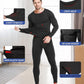 Mens Thermal Underwear Set with Lightweight Ultra Soft Fleece Lined,Long John Set, Skiing Base Layer