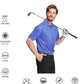 Men's Golf Polo Shirts Short Sleeve Striped Performance Moisture Wicking Dry Fit Golf Shirts for Men
