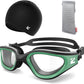 ZIONOR G1 Lite Swim Goggles with Swim Cap Comfortable Anti-fog Swimming Goggles Cap Set for Adult Men Women