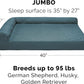 Furhaven Cooling Gel Dog Bed for Large Dogs w/ Removable Bolsters & Washable Cover, For Dogs Up to 95 lbs - Pinsonic Quilted Paw L Shaped Chaise - Bluestone, Jumbo/XL