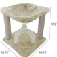 Furhaven 15.75" Tall Playground for Indoor Cats, Ft. Sisal Scratching Posts, Self-Grooming Brush, & Toy - Tiger Tough Hammock Interactive Playground - Cream, One Size