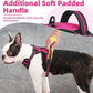PUPTECK No Pull Dog Harness for Large, Adjustable Reflective Dog Harness with Handle Easy Control, Comfortable Soft Padded Pet Vest Harness for Large Dogs, Fuschia L