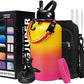64oz Water Bottle Stainless Steel - with Paracord Handle, Straw & Auto Spout Lids, Shoulder Carrier Bag & Insulated Bottle Protective Boot, Sweat-Proof Half Gallon Metal Insulated Flask Wide-mouth