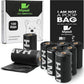 100% Certified Compostable Dog Poop Bag Rolls, 120 Bags (8 Rolls) Eco-Friendly Poop Bags for Dogs, Leak Proof Unscented Easy Open Poop Waste Bag（Black）