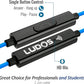 LUDOS Clamor Wired Earbuds in-Ear Headphones, 5 Years Warranty, Earphones with Microphone, Noise Isolating Ear Buds, Memory Foam for iPhone, Samsung, School Students, Kids, Women, Small Ears - Blue