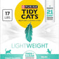 Purina Tidy Cats LightWeight Free and Clean Unscented, Multi-Cat, Clumping, 99.9 Percent Dust Free Cat Litter - 17 lb. Box