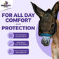 Donkey Fly Mask with Long Ears (Aqua) Made in USA - Mule Fly Mask with Ears Protection from Insects and Bugs, Mini Donkey Soft Mesh Fabric with Adjustable Fastener, Face Cover Supplies for Donkeys