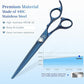 7 inch Matte Blue Straight Dog Grooming Scissors Professional 440C Stainless Steel Dog Shears Smooth Cutting Comfortable Grip and Easy to Use for Groomers and Home Use