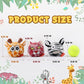 DKING 3Pack Squeaky Dog Balls,2 in1 Funny Puppy Ball Toys,Birthday Dog Toy for Small Medium Dogs (Animal Ball)